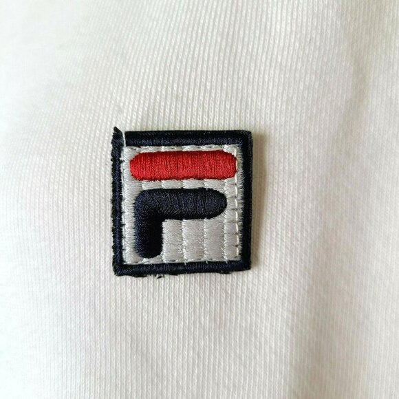 Fila Ladies Sz X-LG Heritage French Terry Crewneck Sweatshirt Striped Logo Shirt - Picture 4 of 6